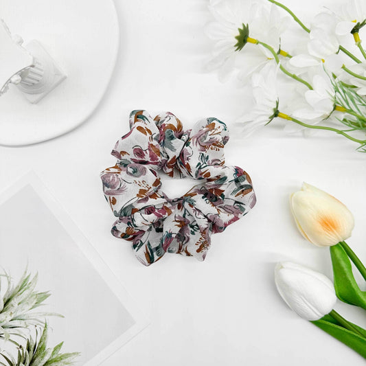 Chiffon Floral Oversize Scrunchies Colorful Hair Accessories