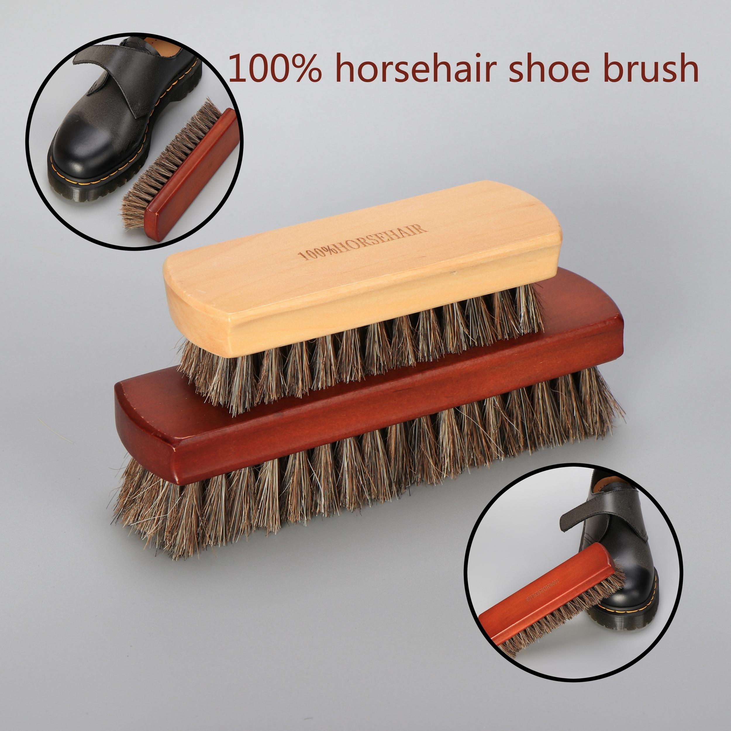 Horse Hair Shoe Brushes for Polishing Leather Shoes Boots
