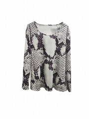 Animal Print Top & Drawstring Shorts 2 Piece Set
