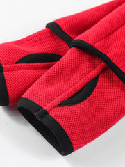 Loose Knitted Sports Jacket Zipper Hooded with Thumb Hole