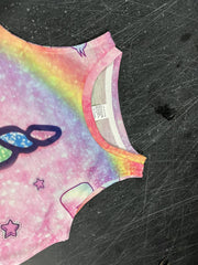 Unicorn Princess Dress Girls 3D Printed Sleeveless Birthday Party Summer Fun