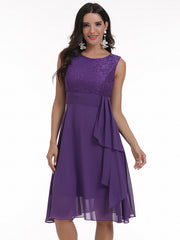 Women's Lace Chiffon Party Cocktail Dress