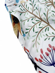 Floral Print Short Sleeve Ruched Dress With Pockets
