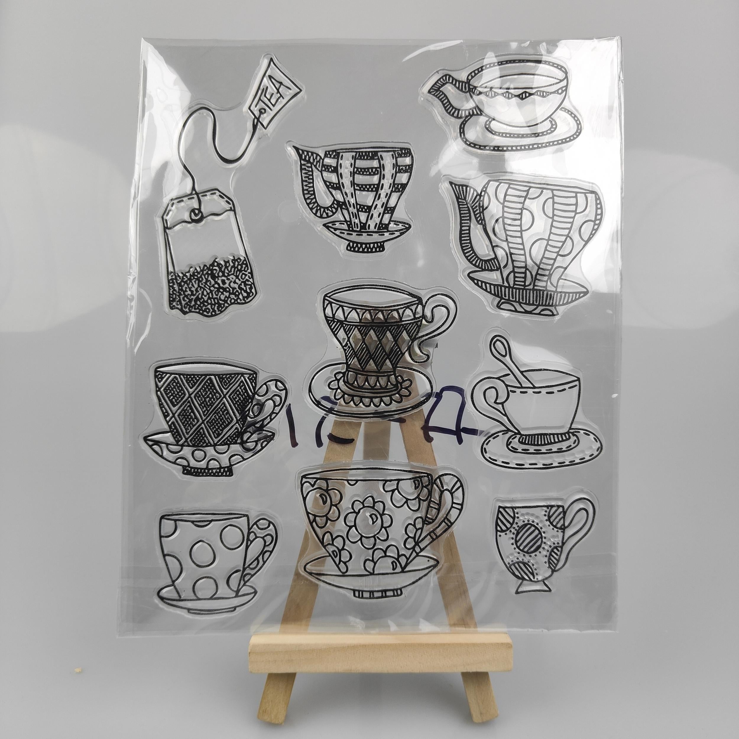 Teacup Clear Stamps for Scrapbooking Decor DIY Greeting Card
