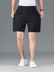 Pleated Shorts Men's Casual Solid Shorts Summer Leisure