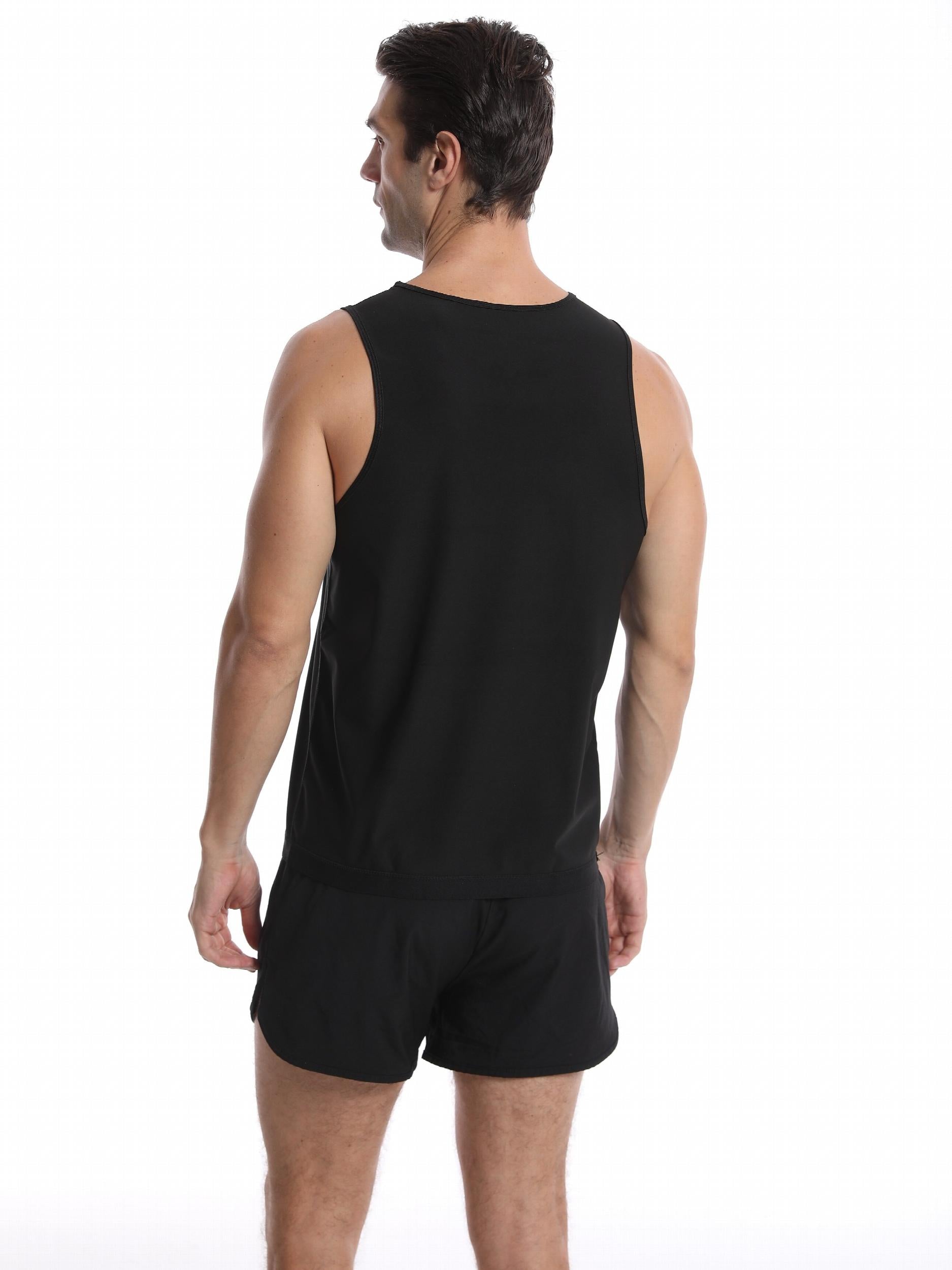 Men's Sauna Vest Workout Sweat Tank Top Waist Trainer Compression Vest