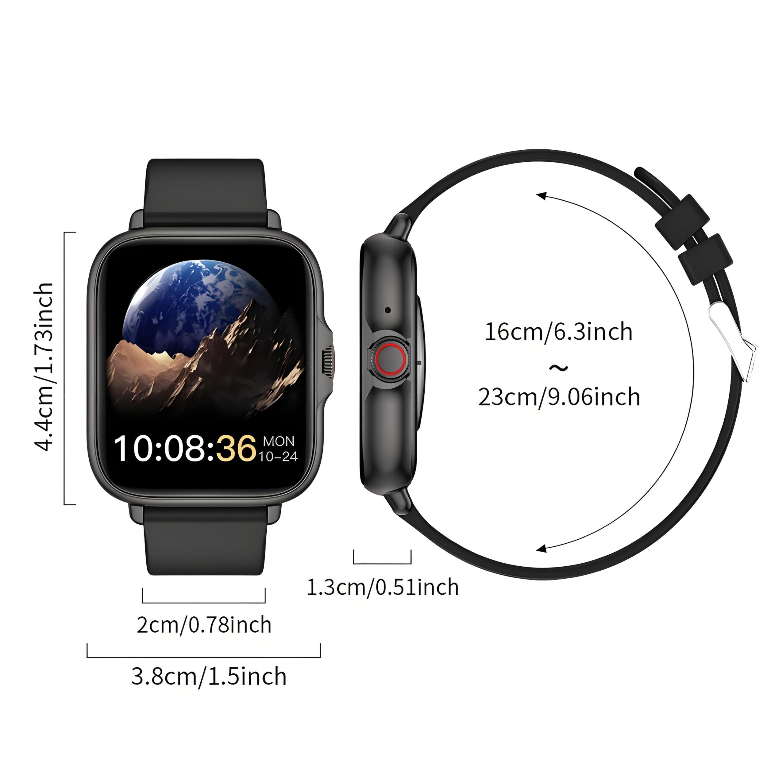 83 inch Touch Screen Sports Smart Watch Wireless Calls Messages Dial Wallpaper