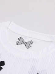 Bow Knot Print Short Sleeve Pajama Set