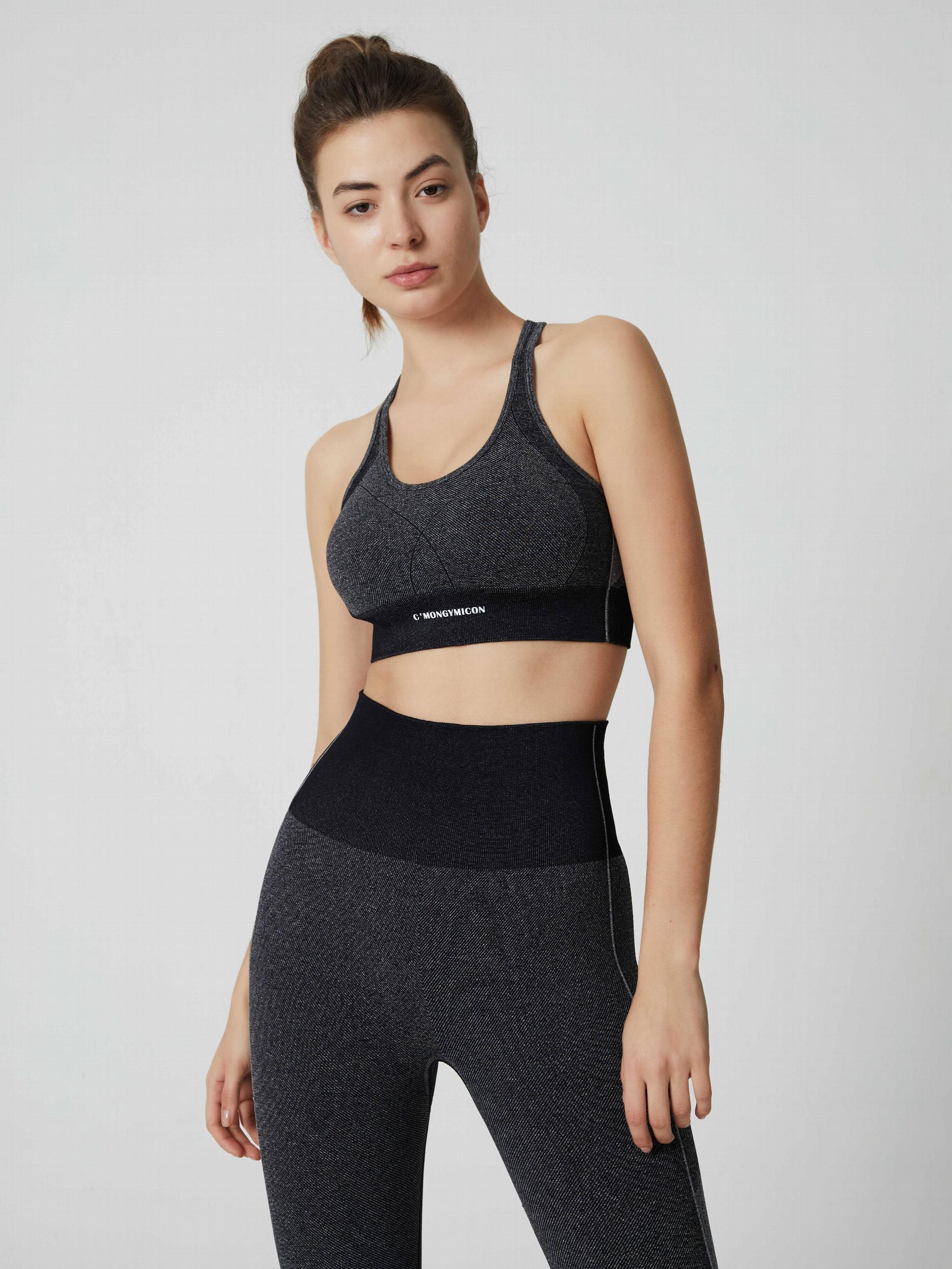 Seamless Top Pant Yoga Set Tight Hip High Waist Yoga Suit