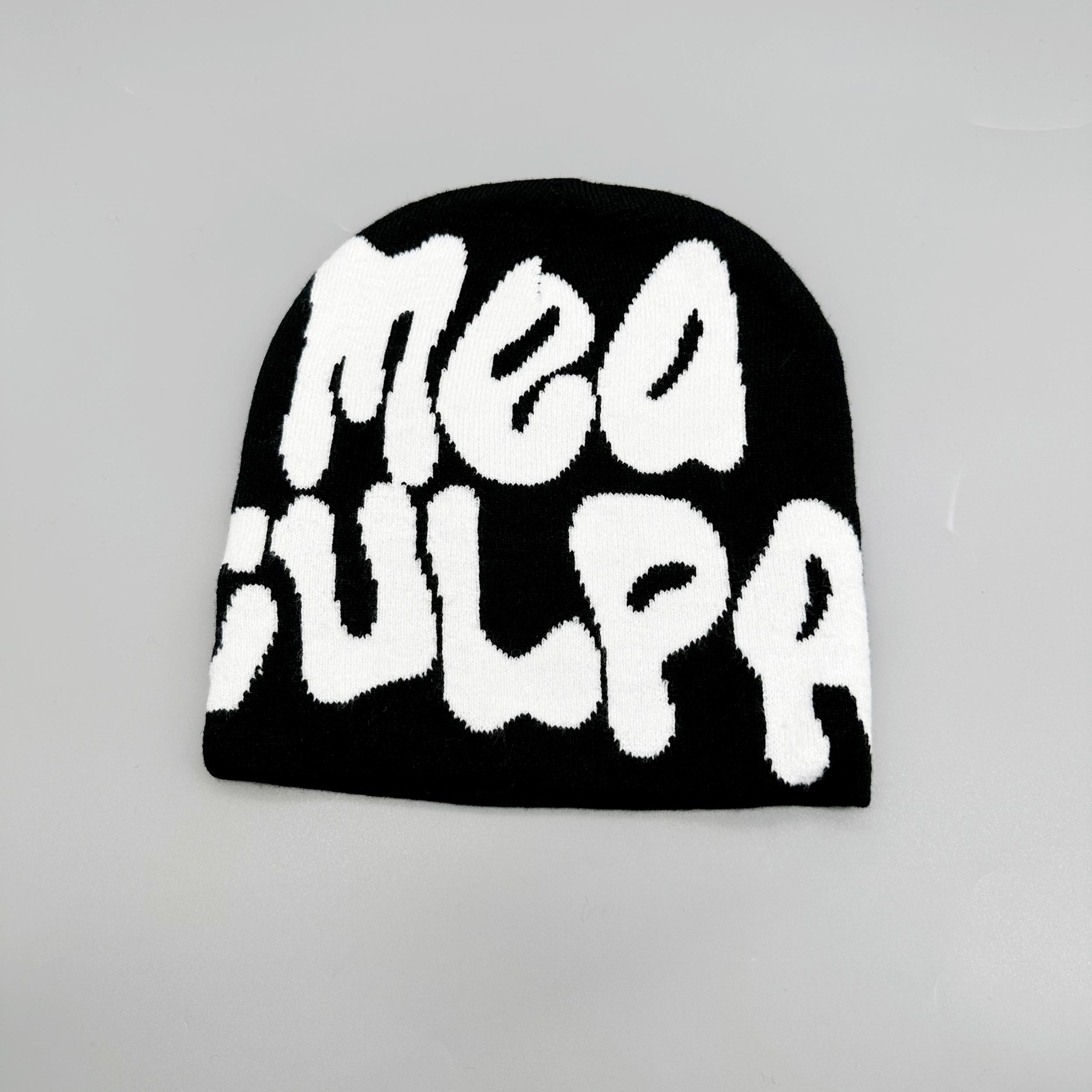 Letter Jacquard Knitted Hat Beanie For Men Women