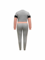 Women's Plus Colorblock Top & Joggers Set