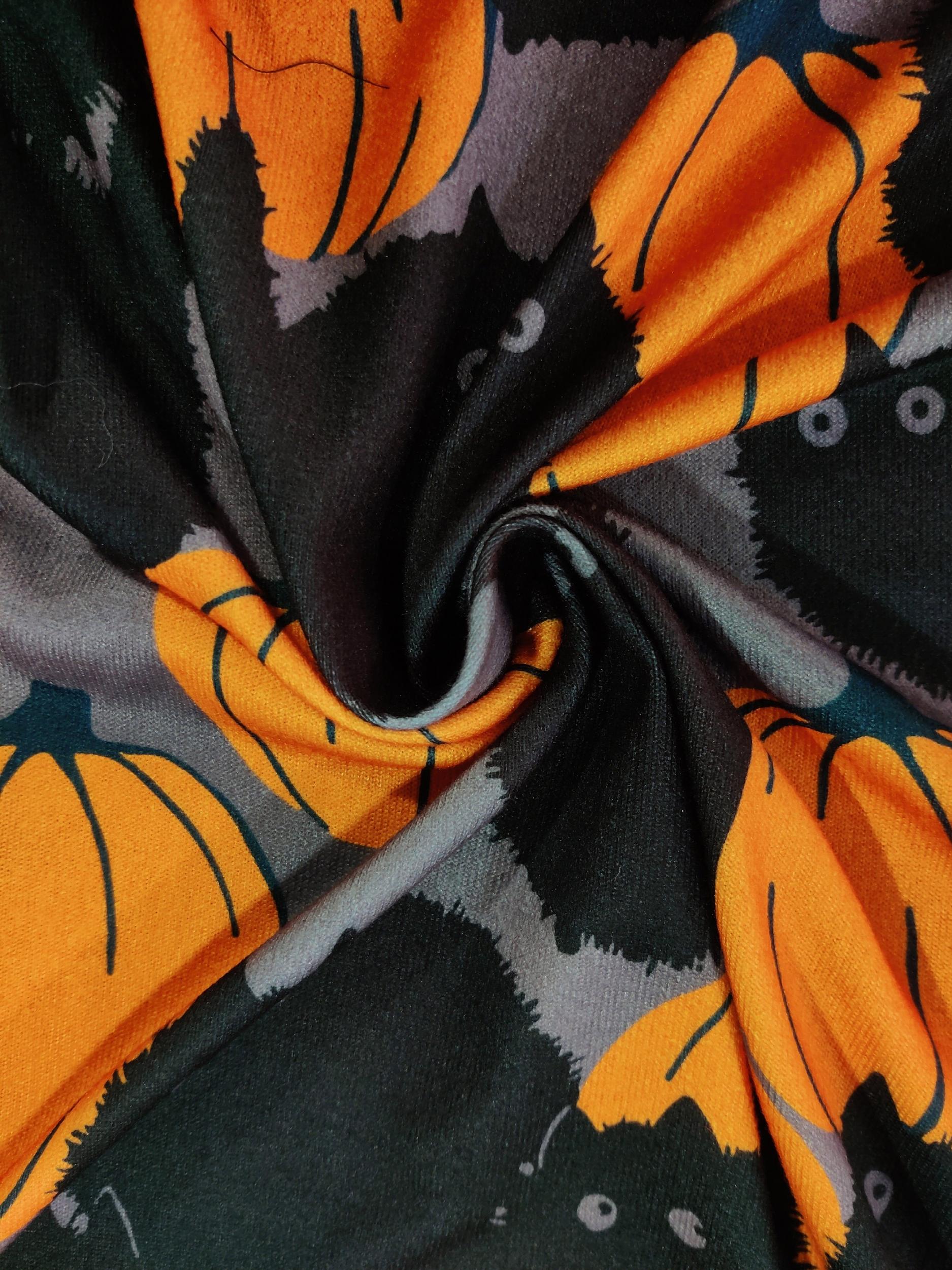 Pumpkin Pattern Cardigan Open Front Long Sleeve Women's Clothing