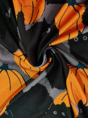 Pumpkin Pattern Cardigan Open Front Long Sleeve Women's Clothing