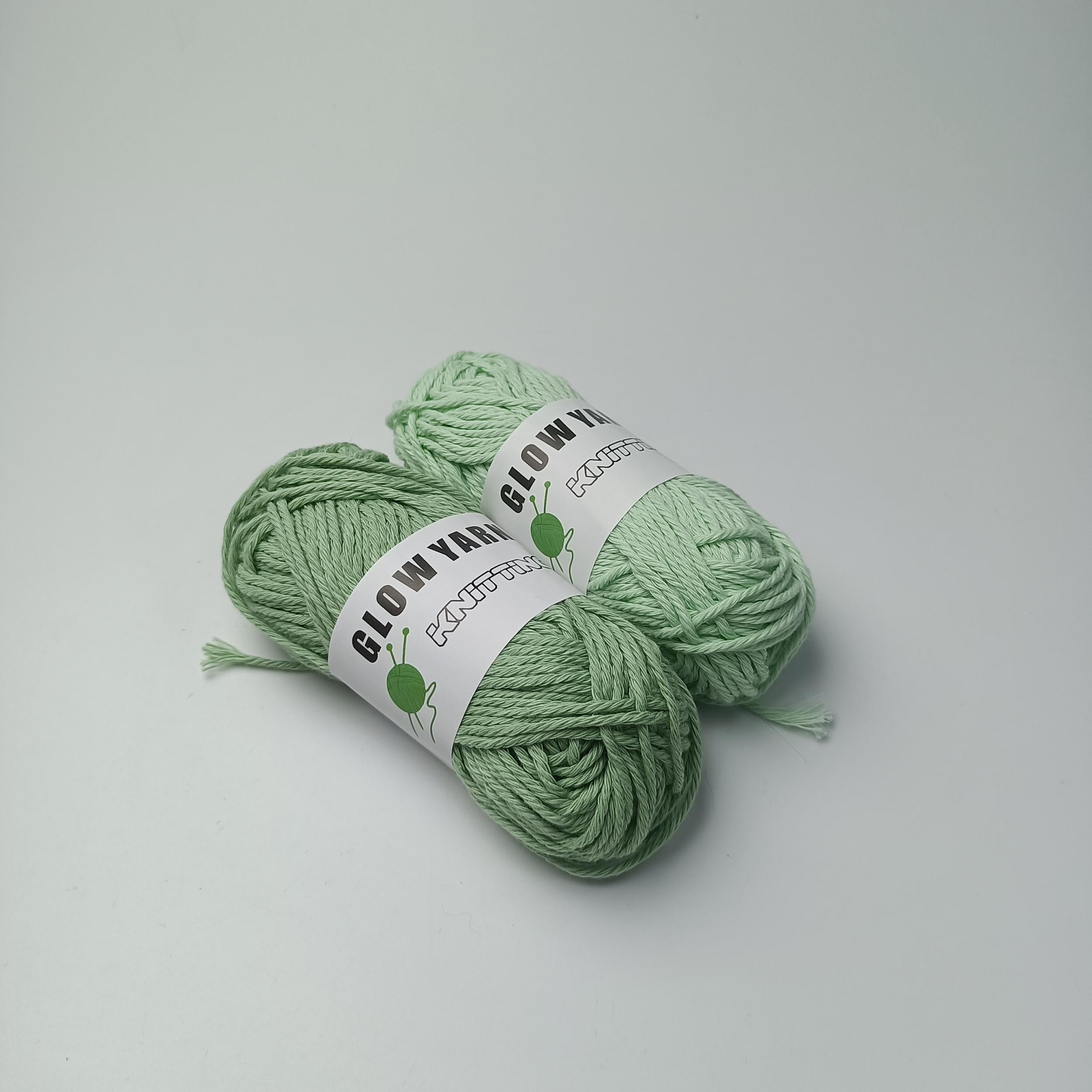 2-pack Glow In The Dark Yarn for Crocheting/Knitting 50g 45m