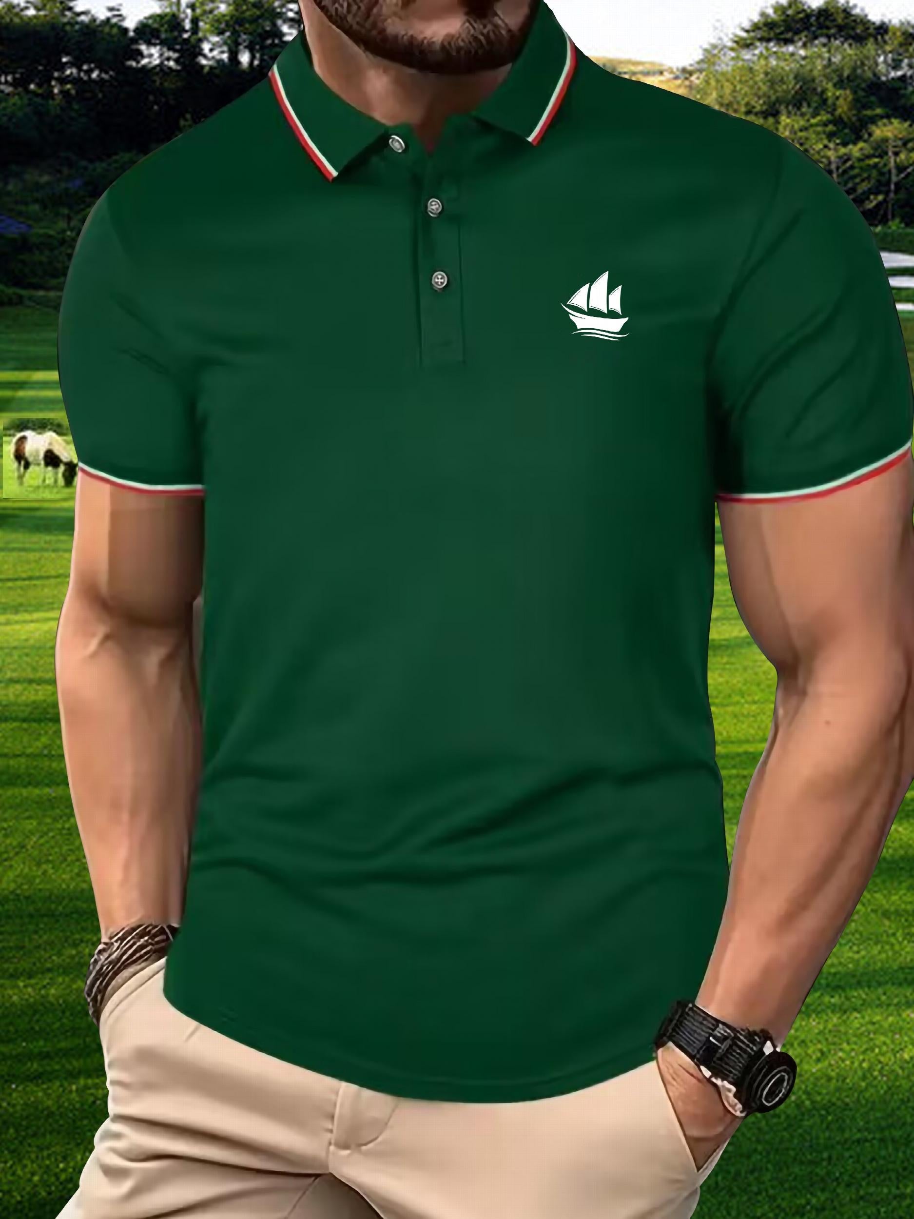 Men's Graphic Polo Shirt For Outdoor Casual Lapel