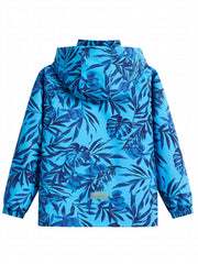 Boys Plant Print Lightweight Jacket with Detachable Hood