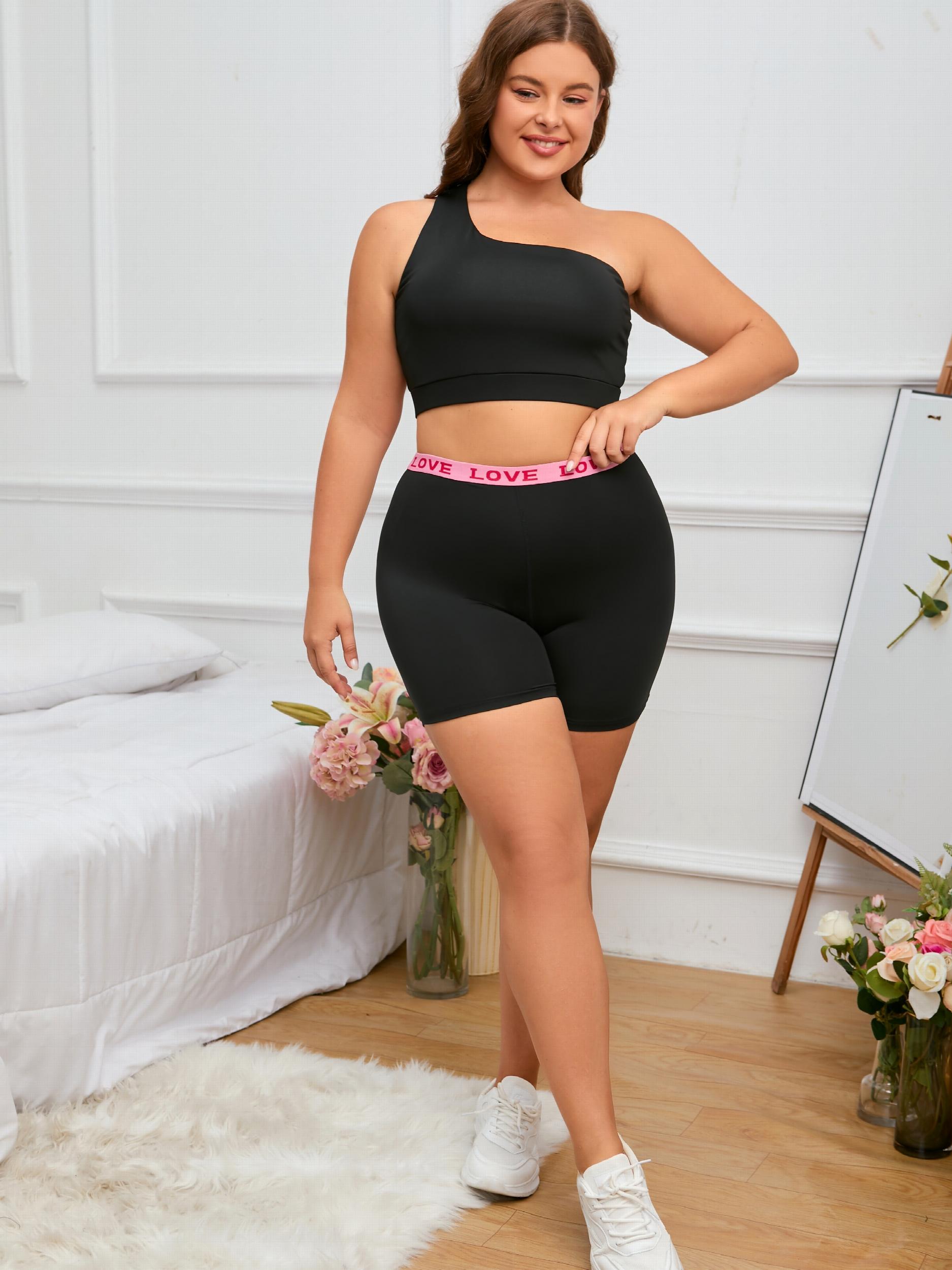 One Shoulder Cut Out Back Sports Bra