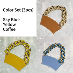 3pcs Leather Coffee Cup Holder Protective Sleeve