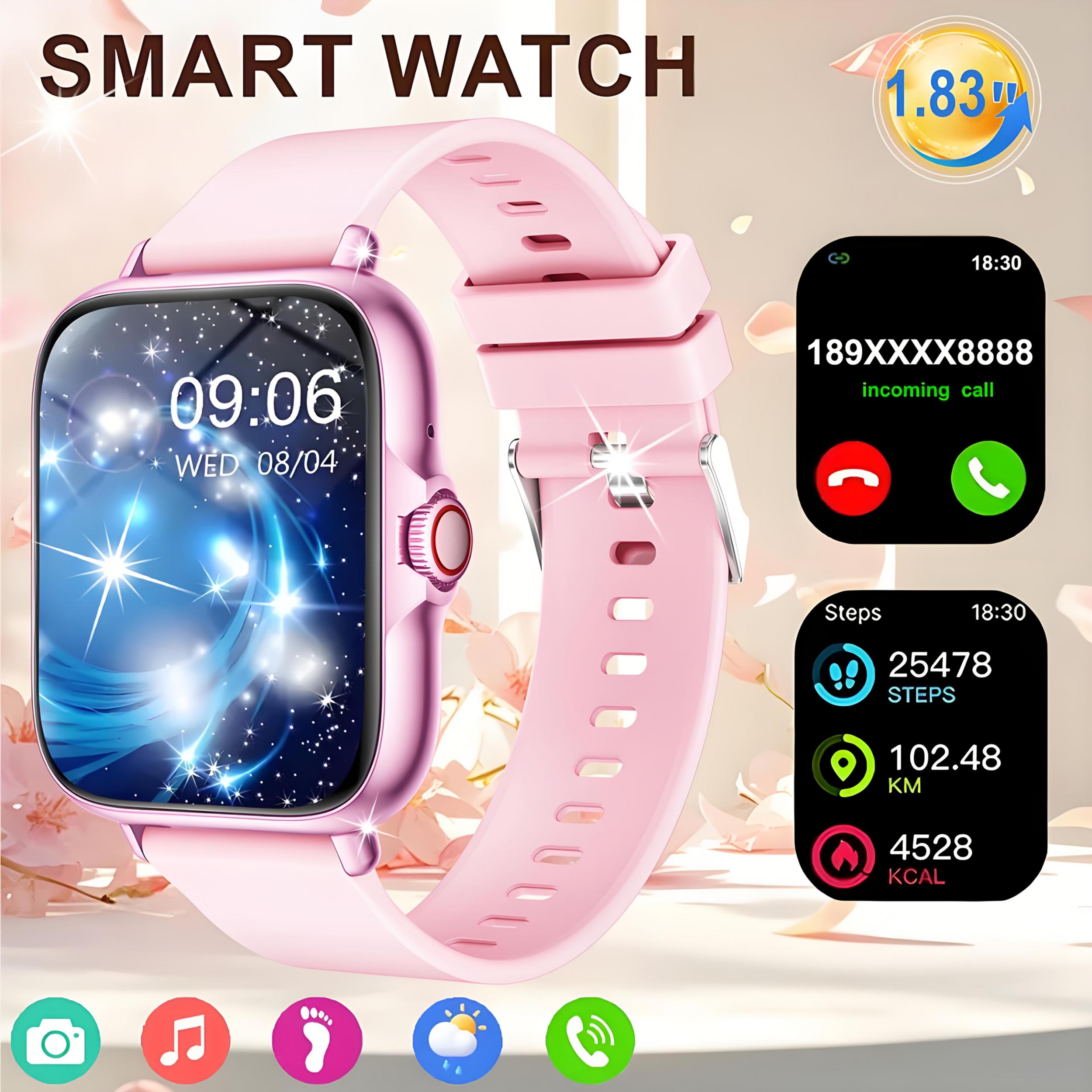 83 inch Touch Screen Sports Smart Watch Wireless Calls Messages Dial Wallpaper
