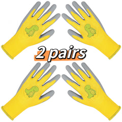 2 Pairs Safety Garden Gloves Knitted Elastic Liner Water Dirt Resistant