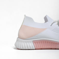 Women's Breathable Knit Sneakers Lace Up Outdoor Shoes Lightweight Running Shoes