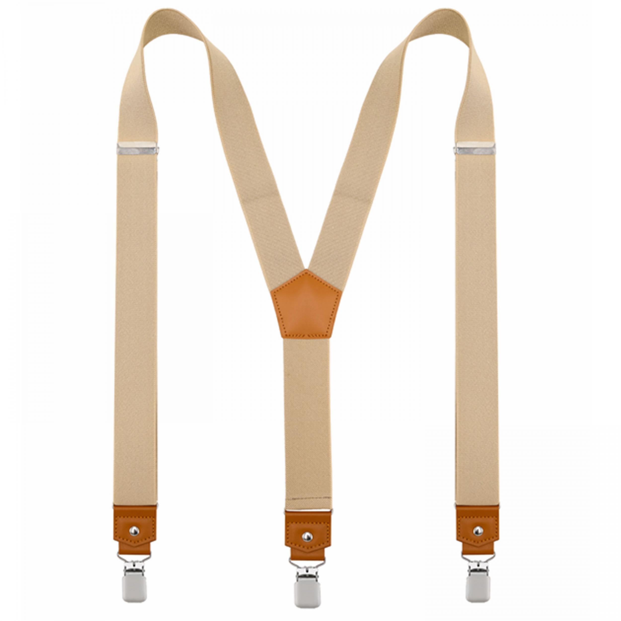 Men's Y Back Adjustable Suspenders with Strong Clips