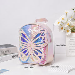 Colorful Sequin Butterfly Backpack for School and Travel