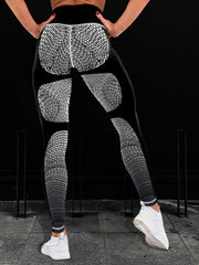 Block Print High Waist Yoga Pants