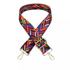 Boho Rainbow Purse Strap Adjustable 3" Wide Shoulder Belt
