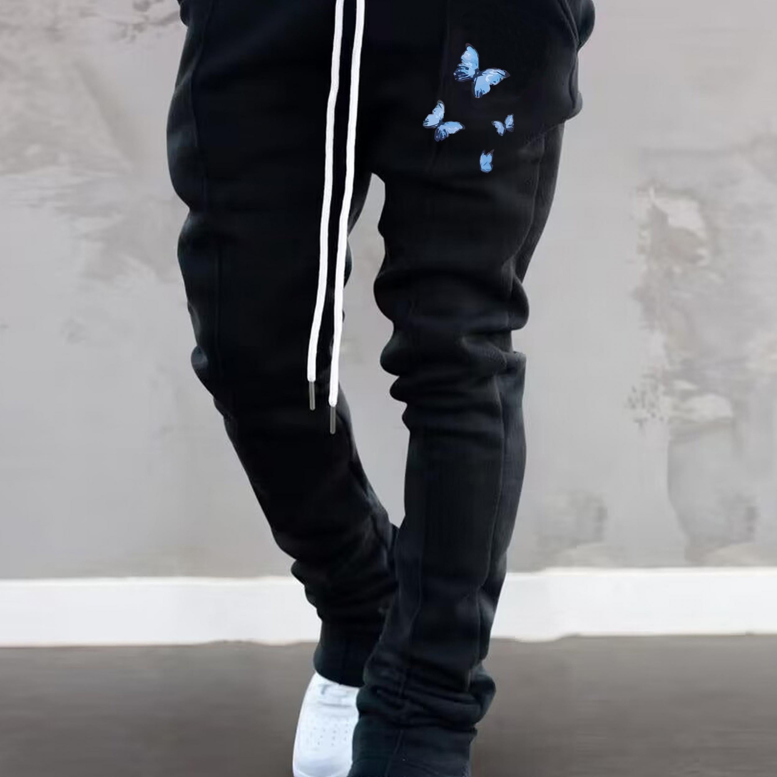 Men's Butterfly Graphic Flared Sweatpants