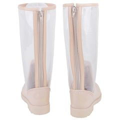 PVC Transparent Long Tube Rain Boots Wear Resistance Non Slip Water Shoes