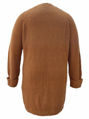 Plus Size Casual Sweater Dress Women's Plus Ribbed Knit Mock Neck