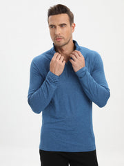 Men's Quick Dry Long Sleeve Polo Shirt - Breathable & Stretchy