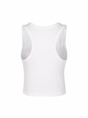 Textured Notched Neck Tank Top Slim Fit Summer Women's Clothing