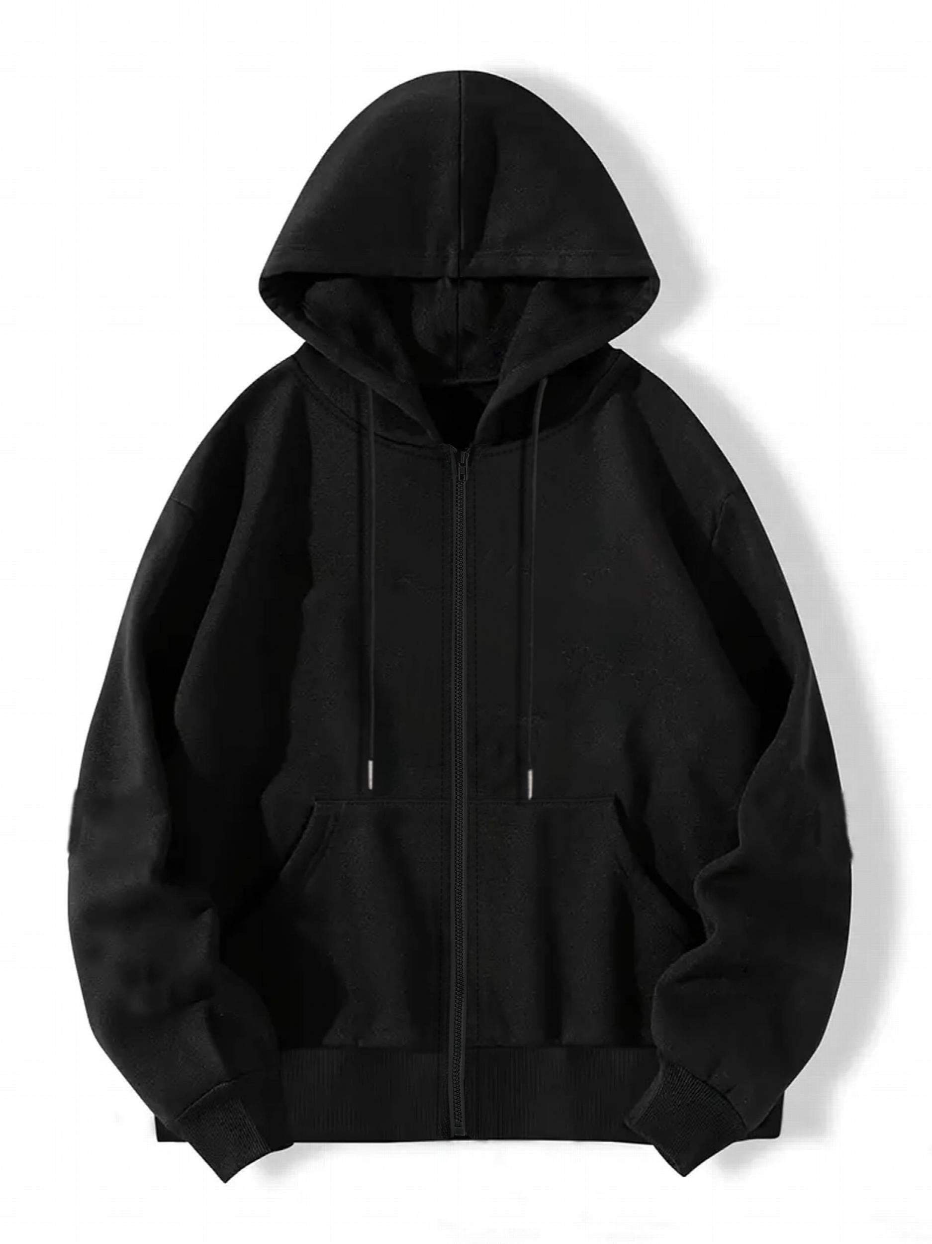 Graphic Print Zip Up Hoodie Long Sleeve Drawstring Hoodies