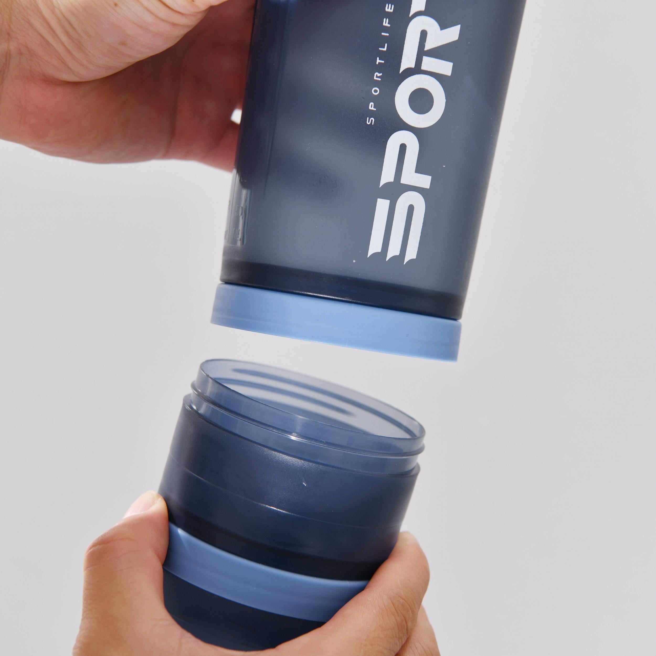 473ml Protein Shaker Bottle with 2 Compartment Boxes & Stirring Ball