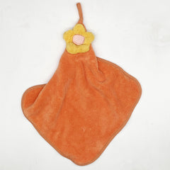 Flower Pattern Hanging Towel Thick Coral Fleece Soft Absorbent Towel