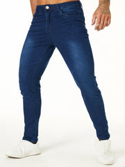 Men's Slim Fit Jeans Mid Stretch Denim Pants