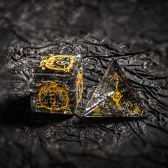 7pcs Glass Gemstone Dice Set For TRPG Cthulhu RPG