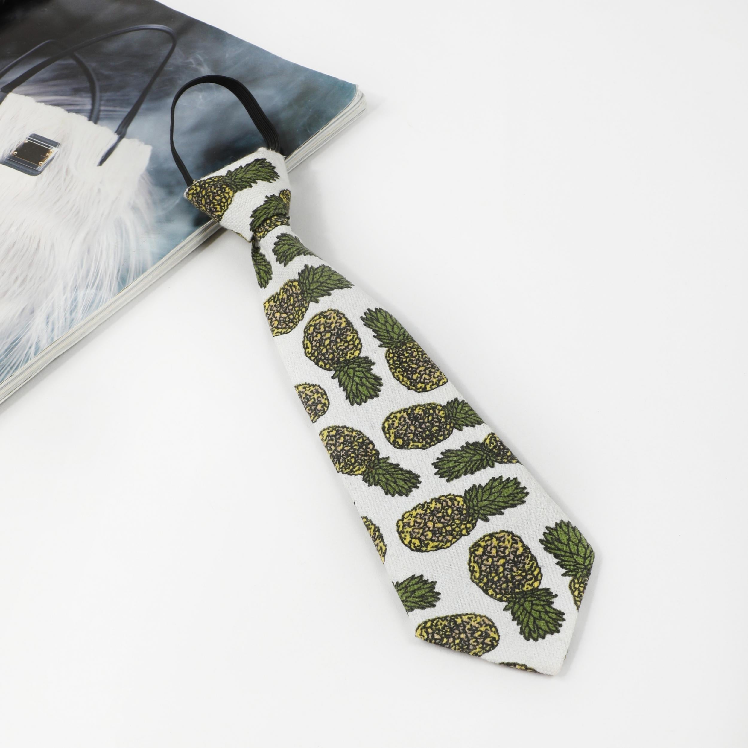 Fun Cartoon Pattern Boys College Style No Tie