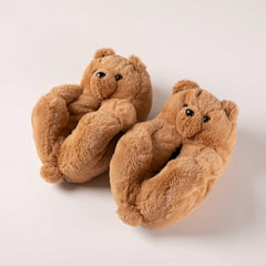 Women's Teddy Bear Plush Slippers Cozy Warm Soft Shoes
