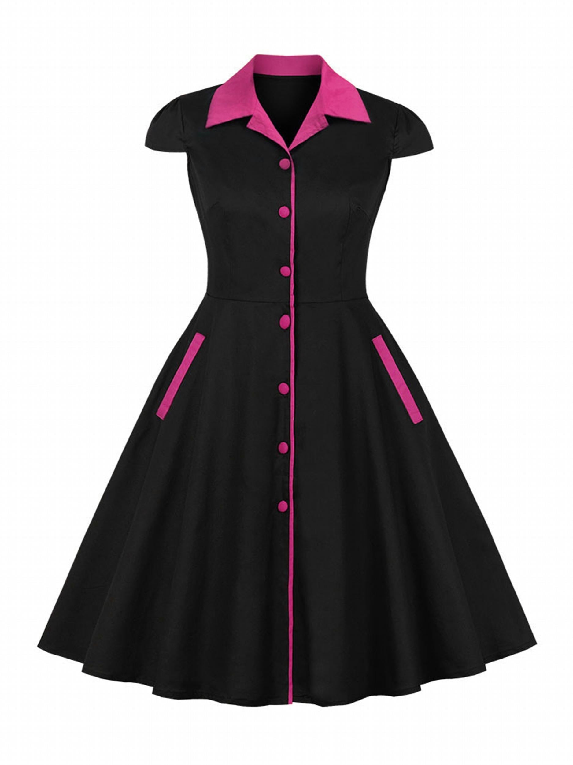 Colorblock Shirt Dress