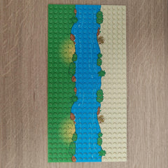 River & Grassland Pattern Baseplates + Classic Building Blocks