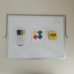 Double Sided Office Whiteboard Set with Markers, Pins, and Eraser