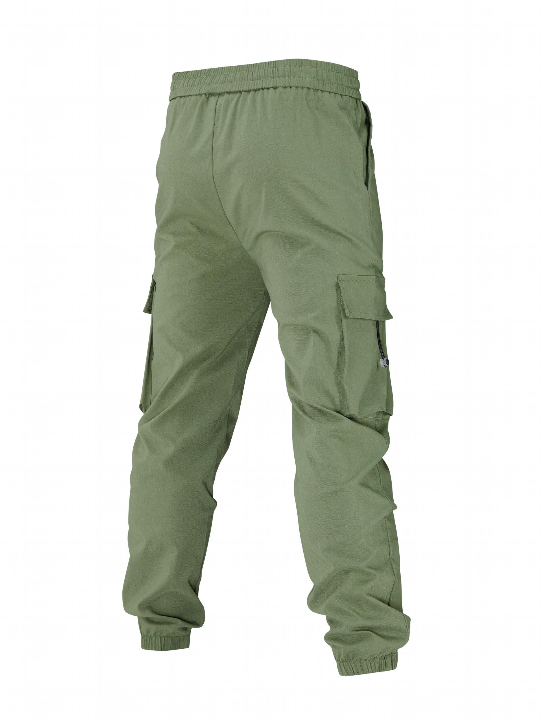 Retro Boos Letter Print Cargo Pants Men's Casual Loose Fit