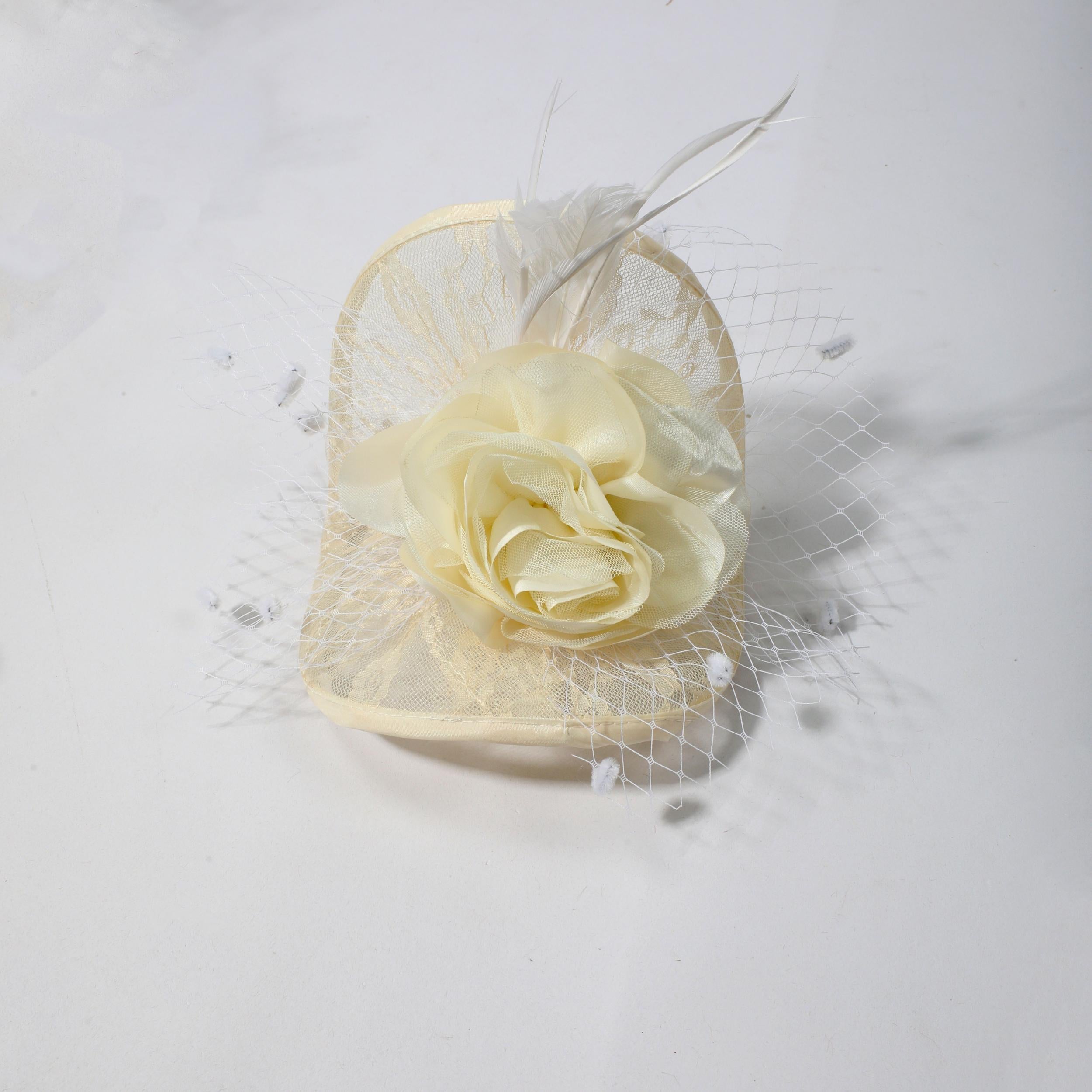 Feather Veil Vintage Fascinator Hats For Women Tea Cocktail Party Wedding