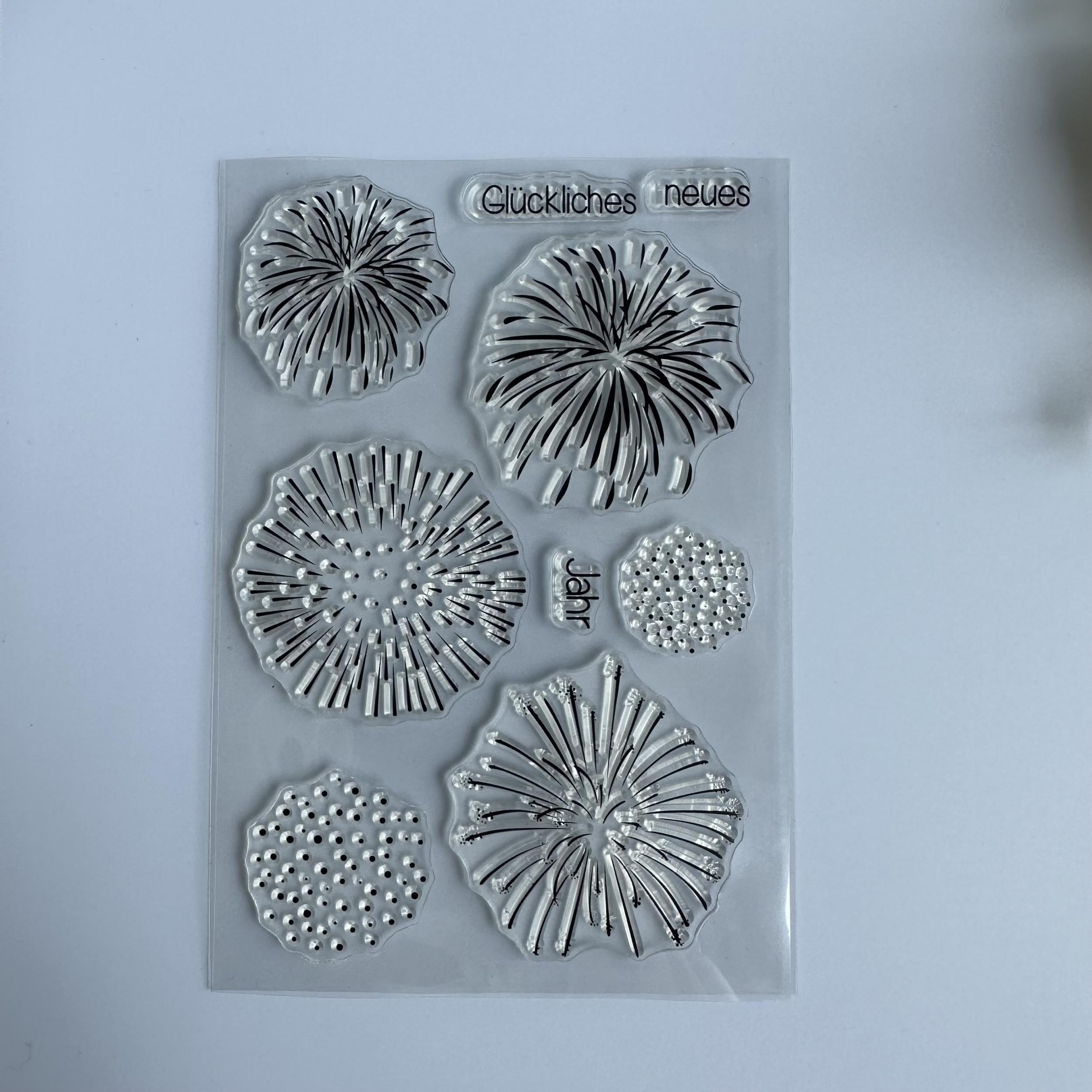 Year Shine Fireworks Clear Stamps for Card Making
