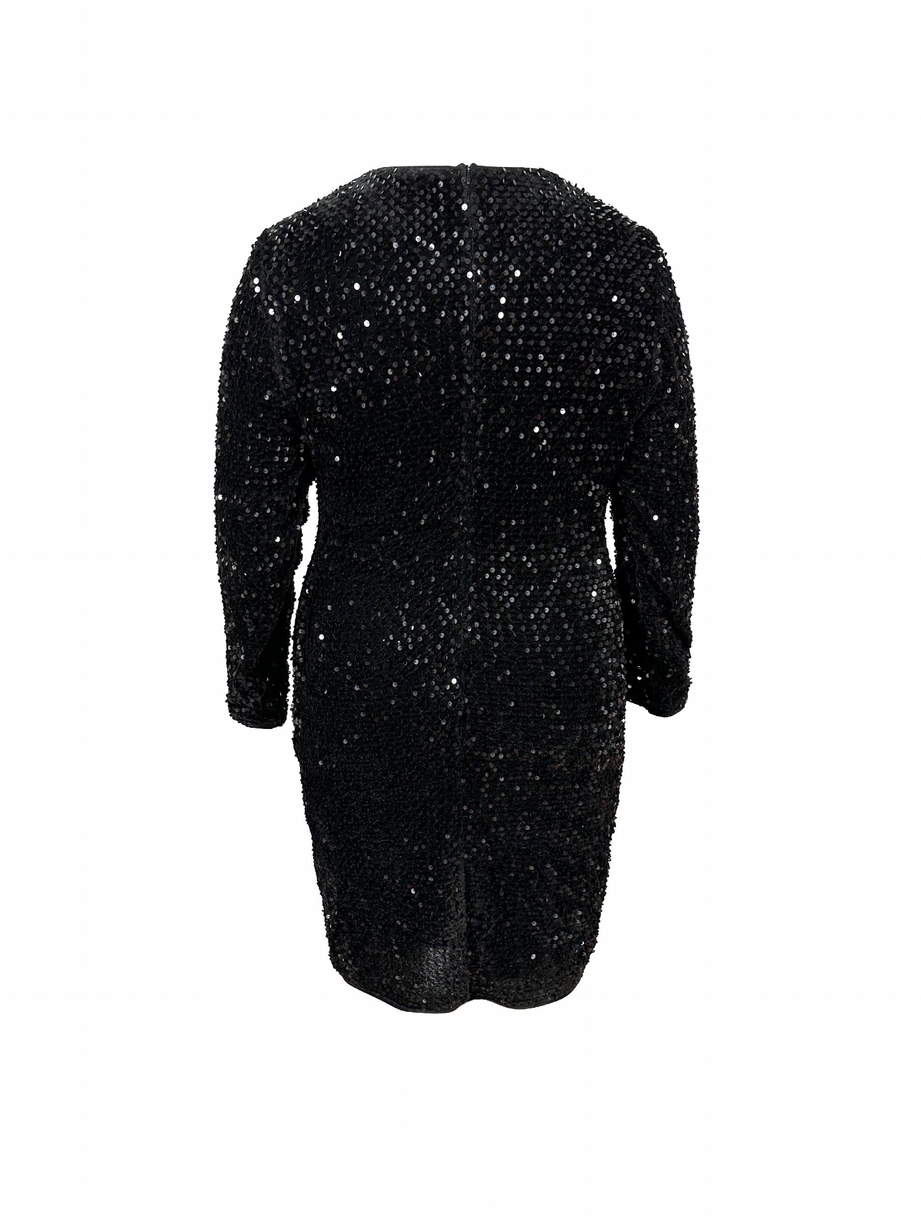 Sequin V Neck Cocktail Formal Dress