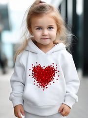 Girls Heart Graphic 2pcs Activewear Set Spring Fall Sports