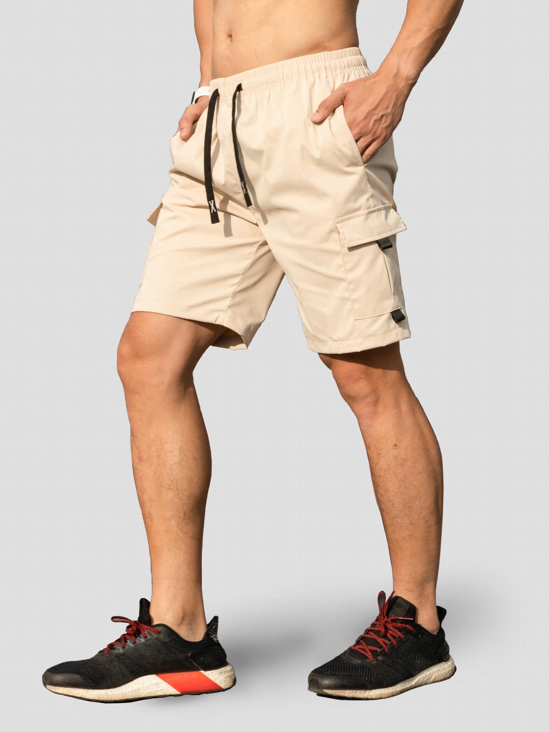 Classic Cargo Shorts Men's Casual Pocket Waist Drawstring Cargo Shorts
